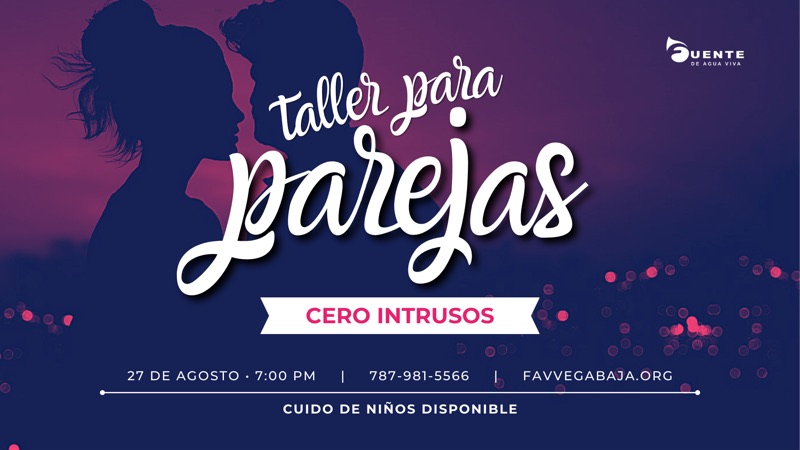 Arte promocional de Taller para Parejas | Cero Intrusos